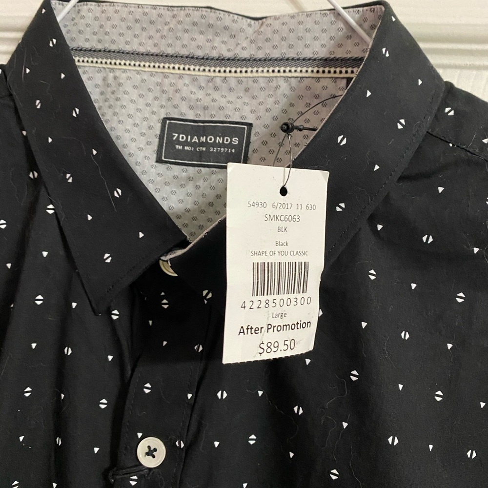 7 diamonds long sleeve button front